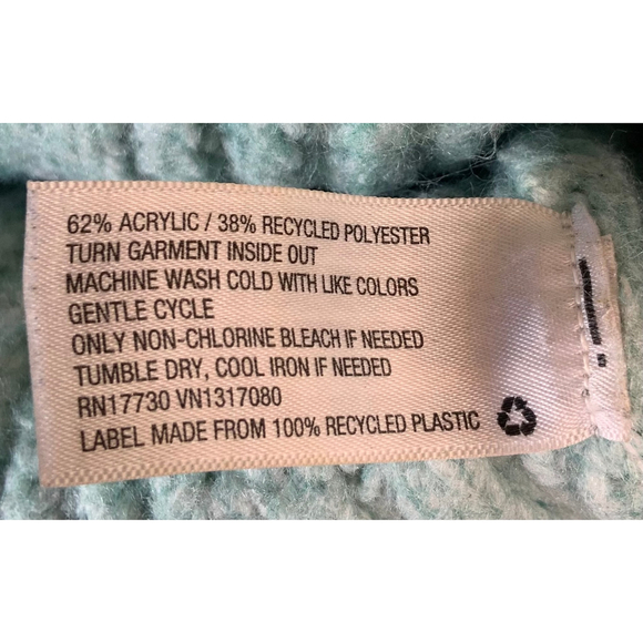 A New Day Women's Ribbed Cable Knit Sweater Med Mint Green Crewneck Cottagecore - Picture 14 of 14